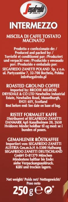 Kawa mielona Segafredo Intermezzo 250g