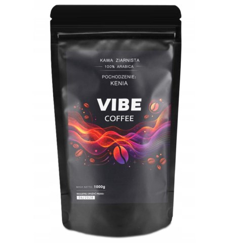 Kawa ziarnista 1kg KENIA 100% ARABICA VIBE COFFE Świeżo Palona do ekspresu