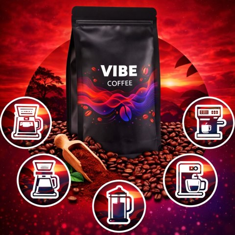 Kawa ziarnista 1kg KENIA 100% ARABICA VIBE COFFE Świeżo Palona do ekspresu