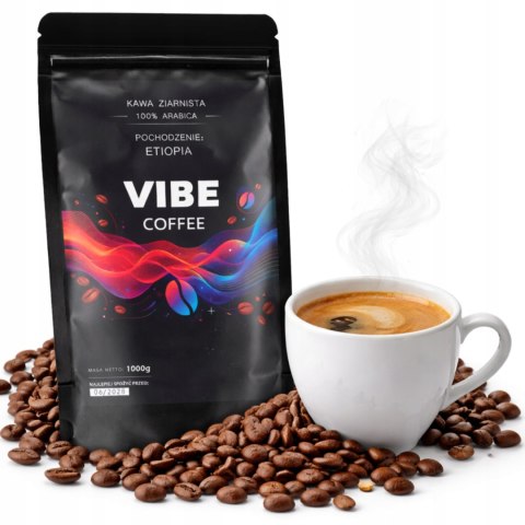 Kawa ziarnista 1kg Świeżo Palona ETIOPIA 100% ARABICA VIBE do ekspresu 1000
