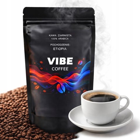 Kawa ziarnista 1kg Świeżo Palona ETIOPIA 100% ARABICA VIBE do ekspresu 1000