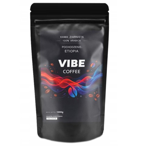 Kawa ziarnista 1kg Świeżo Palona ETIOPIA 100% ARABICA VIBE do ekspresu 1000