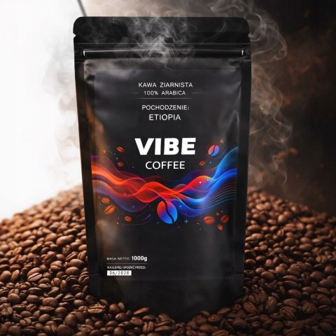 Kawa ziarnista 1kg Świeżo Palona ETIOPIA 100% ARABICA VIBE do ekspresu 1000