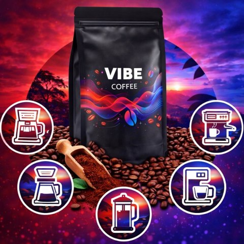 Kawa ziarnista 1kg Świeżo Palona ETIOPIA 100% ARABICA VIBE do ekspresu 1000