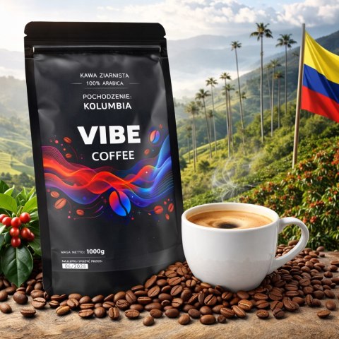 Kawa ziarnista 1kg Świeżo Palona ETIOPIA 100% ARABICA VIBE do ekspresu 1000