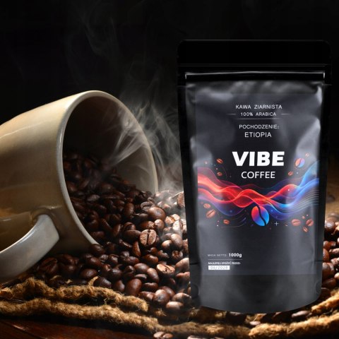 Kawa ziarnista 1kg Świeżo Palona ETIOPIA 100% ARABICA VIBE do ekspresu 1000