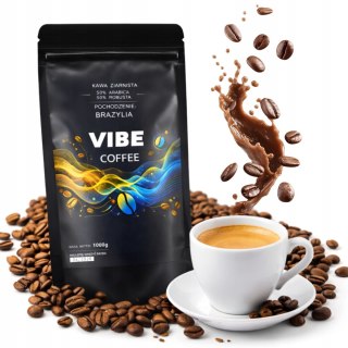 Kawa ziarnista 1kg VIBE COFFE BRAZYLIA Świeżo Palona mieszana ARABICA 1000g