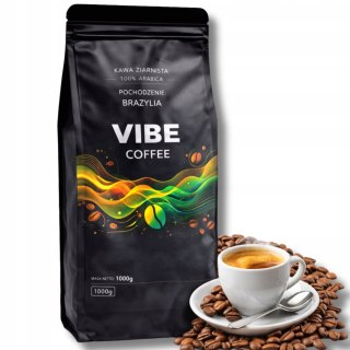 Kawa ziarnista VIBE COFFE Brazylia 1kg Świeżo Palona - 100% Arabica 1000g