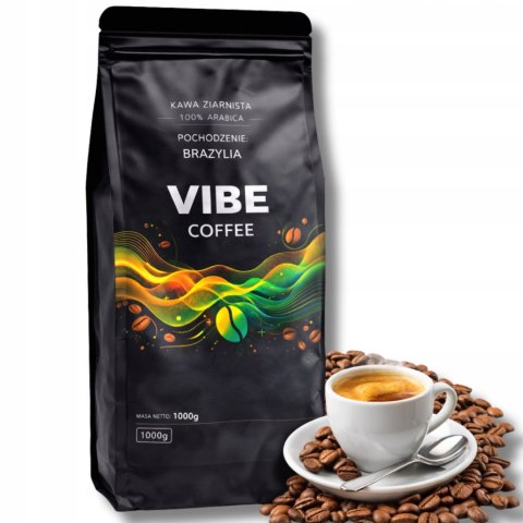 Kawa ziarnista VIBE COFFE Brazylia 1kg Świeżo Palona - 100% Arabica 1000g