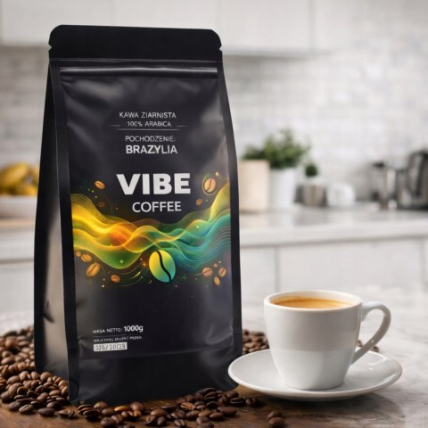 Kawa ziarnista VIBE COFFE Brazylia 1kg Świeżo Palona - 100% Arabica 1000g