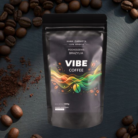 Kawa ziarnista VIBE COFFE Brazylia 1kg Świeżo Palona - 100% Arabica 1000g