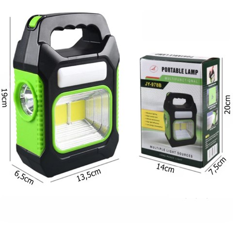 LAMPA HALOGEN PRZENOŚNY Z AKUMULATOREM LED MAŁY WARSZTATOWA MOCNA LATARKA