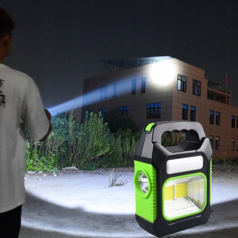 LAMPA HALOGEN PRZENOŚNY Z AKUMULATOREM LED MAŁY WARSZTATOWA MOCNA LATARKA