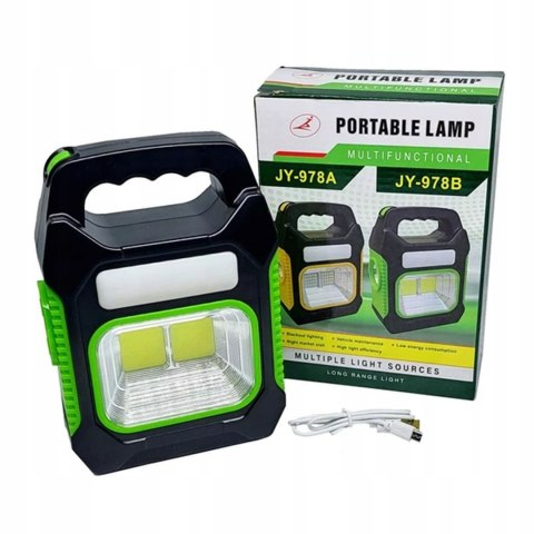 LAMPA HALOGEN PRZENOŚNY Z AKUMULATOREM LED MAŁY WARSZTATOWA MOCNA LATARKA