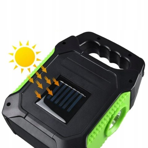 LAMPA HALOGEN PRZENOŚNY Z AKUMULATOREM LED MAŁY WARSZTATOWA MOCNA LATARKA