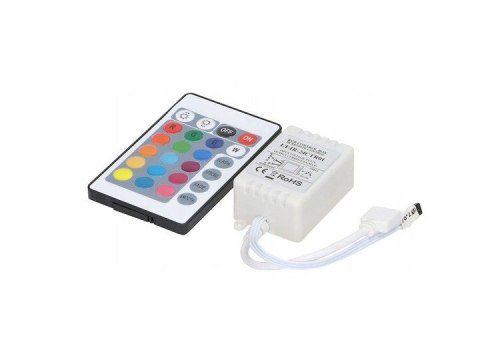 LEDY TAŚMA LED RGB BIAŁA KOLOROWA MOCNA WODOODPORNA SAMOPRZYLEPNA 5M PILOT