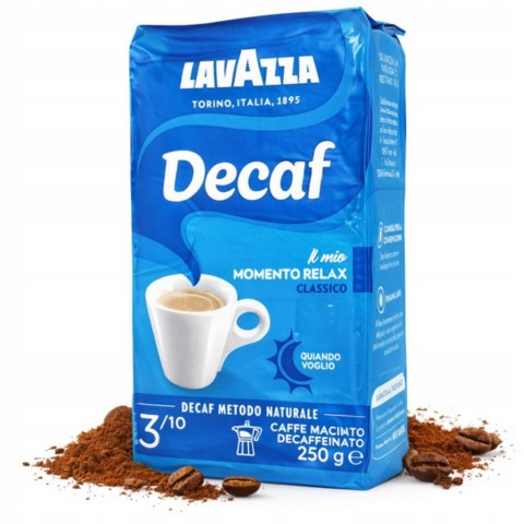 Lavazza Dek Classico kawa mielona bezkofeinowa Decaffeinato 250g
