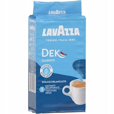Lavazza Dek Classico kawa mielona bezkofeinowa Decaffeinato 250g