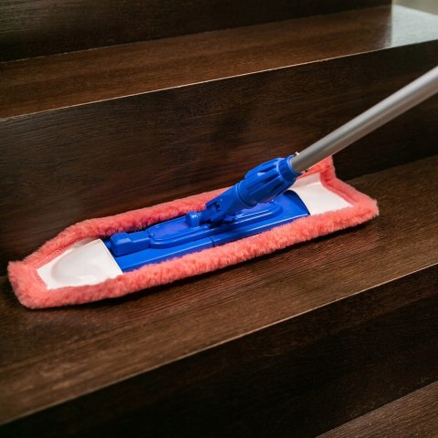 Mop płaski RAYPATH poduszka podłogowa różowa mop kurz sierść