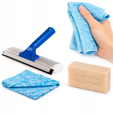 Raypath Zestaw do mycia okien Expres 25 cm + Sunbeam + mydełko nanosrebrem