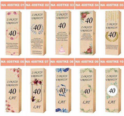 Drewniana skrzynka na wino - IDEALNY PREZENT na każdą okazję! NA 40-STKE 05