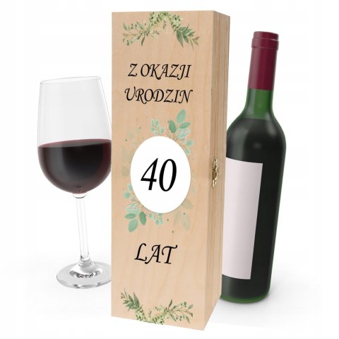 Drewniana skrzynka na wino - IDEALNY PREZENT na każdą okazję! NA 40-STKE 10
