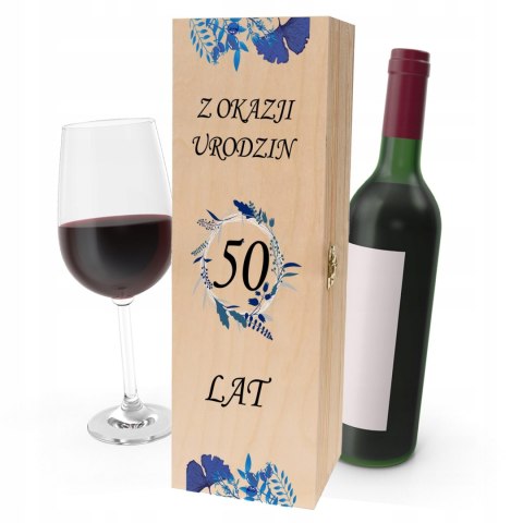 Drewniana skrzynka na wino - IDEALNY PREZENT na każdą okazję! NA 50-TKE 08