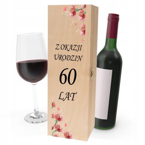 Drewniana skrzynka na wino - IDEALNY PREZENT na każdą okazję! NA 60-TKE 06