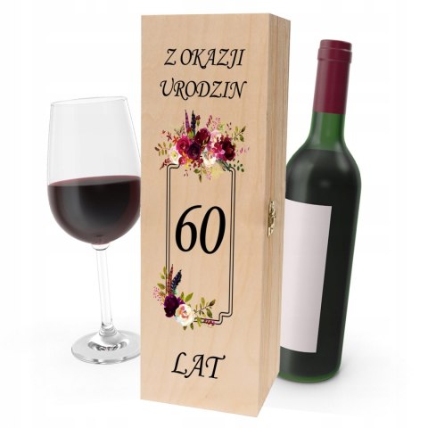 Drewniana skrzynka na wino - IDEALNY PREZENT na każdą okazję! NA 60-TKE 07