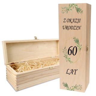 Drewniana skrzynka na wino - IDEALNY PREZENT na każdą okazję! NA 60-TKE 09