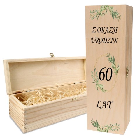 Drewniana skrzynka na wino - IDEALNY PREZENT na każdą okazję! NA 60-TKE 09