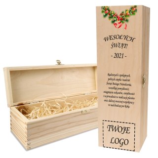 Drewniana skrzynka na wino - IDEALNY PREZENT na każdą okazję! NA ŚWIĘTA 11