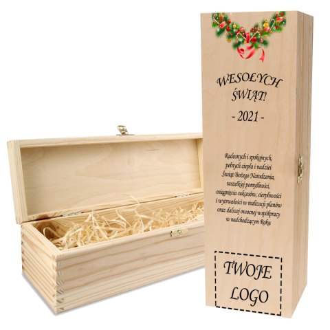 Drewniana skrzynka na wino - IDEALNY PREZENT na każdą okazję! NA ŚWIĘTA 11
