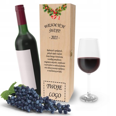 Drewniana skrzynka na wino - IDEALNY PREZENT na każdą okazję! NA ŚWIĘTA 11
