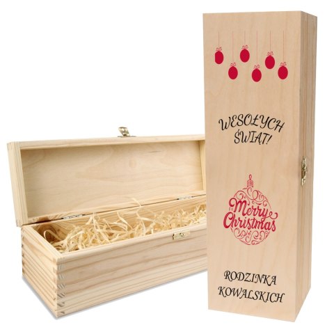 Drewniana skrzynka na wino - IDEALNY PREZENT na każdą okazję! NA ŚWIĘTA 14