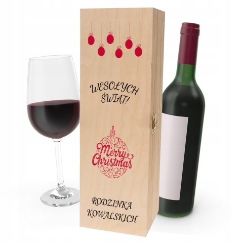 Drewniana skrzynka na wino - IDEALNY PREZENT na każdą okazję! NA ŚWIĘTA 14