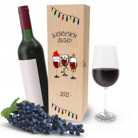 Drewniana skrzynka na wino - IDEALNY PREZENT na każdą okazję! NA ŚWIĘTA 16