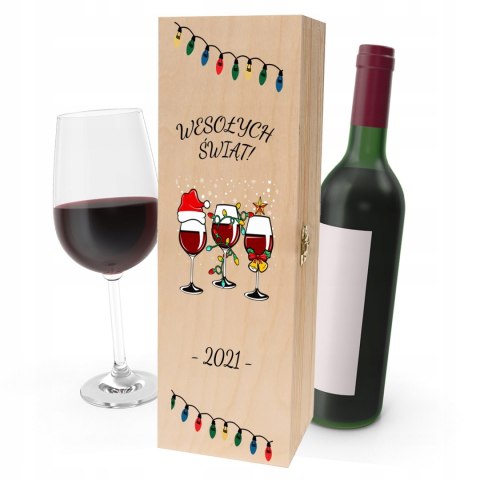 Drewniana skrzynka na wino - IDEALNY PREZENT na każdą okazję! NA ŚWIĘTA 16