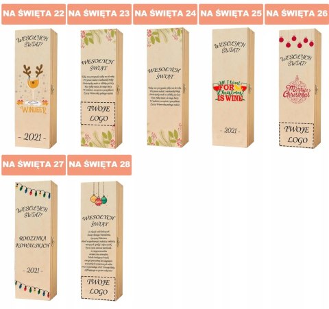 Drewniana skrzynka na wino PREZENT na każdą okazję PDM DZIEŃ MAMY 01