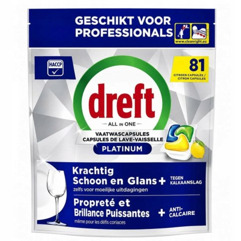 DREFT Kapsulki do zmywarki Platinum 81 Lemon cytrynowe