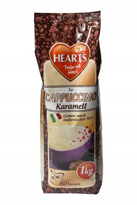 HEARTS Kawa rozpuszczalna Cappucino 1kg Caramel Karmel