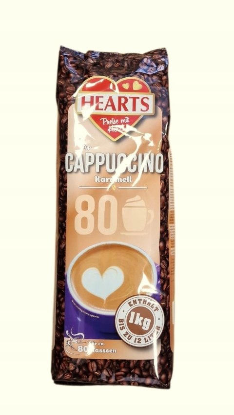 HEARTS Kawa rozpuszczalna Cappucino 1kg Caramel Karmel