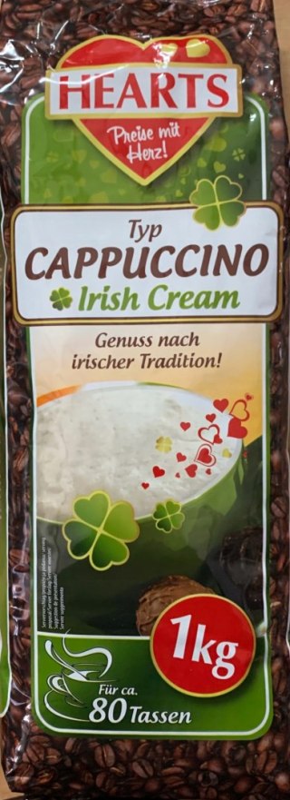 HEARTS Kawa rozpuszczalna napój Cappucino 1kg Irish Cream