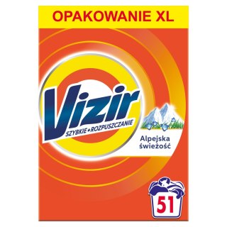 Proszek Vizir do białego Alpine Fresh do prania białych tkanin ubrań 2.95kg