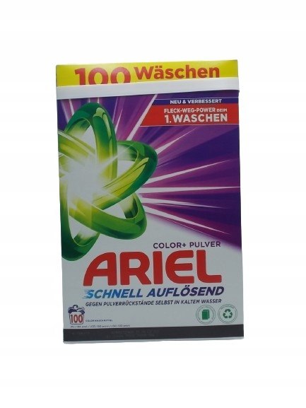 Ariel Color Proszek do Prania Koloru Tkanin Kolorowych 6kg 100 prań DE