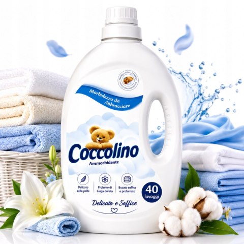 Coccolino Płyn do płukania tkanin Sensitive & Soft 3L Duży Delikatny