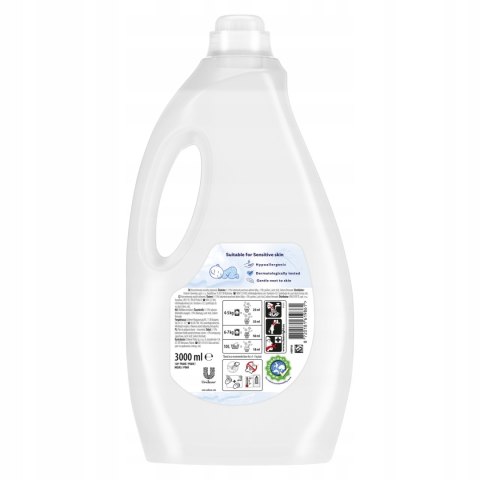 Coccolino Płyn do płukania tkanin Sensitive & Soft 3L Duży Delikatny