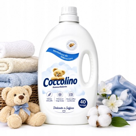 Coccolino Płyn do płukania tkanin Sensitive & Soft 3L Duży Delikatny