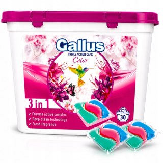Gallus Kapsułki do Prania Color Universal Kolorowe Tkaniny 30 szt