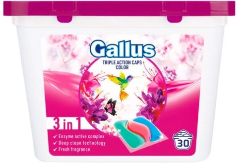 Gallus Kapsułki do Prania Color Universal Kolorowe Tkaniny 30 szt